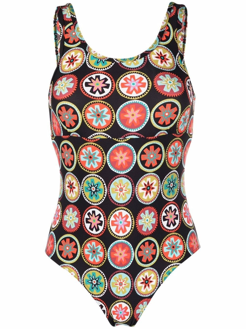 Jazzercize floral-print bodysuit 1