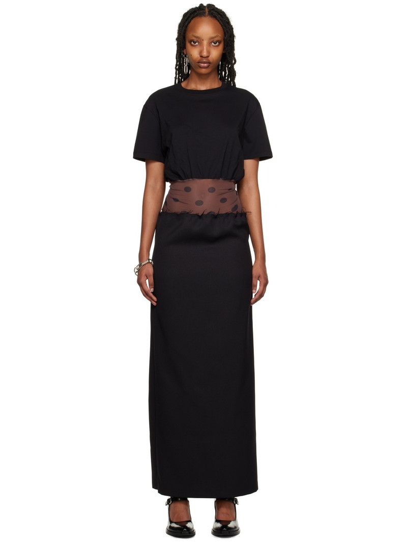 Black Paneled Maxi Dress 1