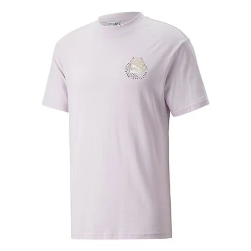 PUMA Logo Hc Graphic Tee 'Light Purple' 535384-17 - 1