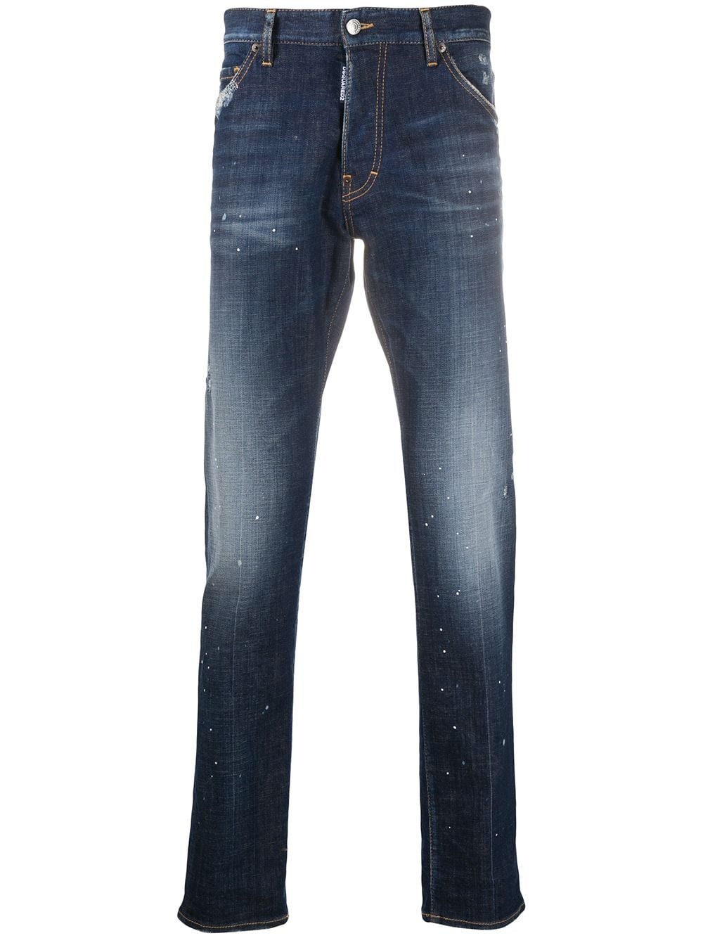 paint splatter straight-leg jeans - 1