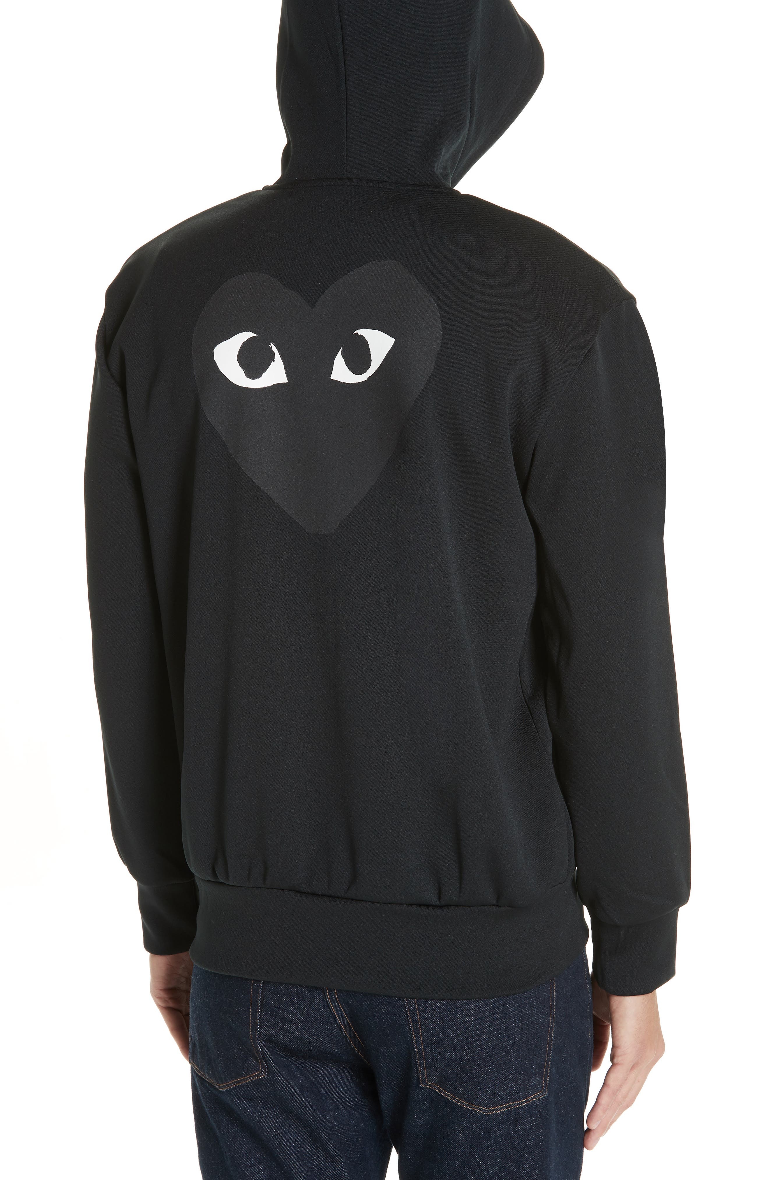 Big Black Heart Zip Hoodie - 4