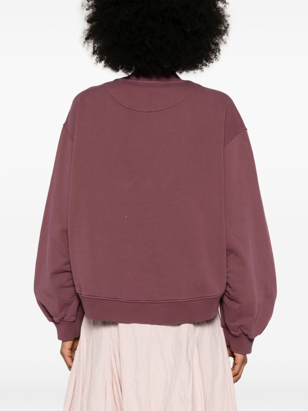 logo-embroidered sweatshirt - 4