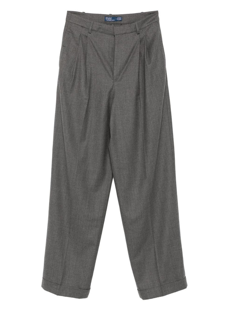 pleated-cuffed trousers 1