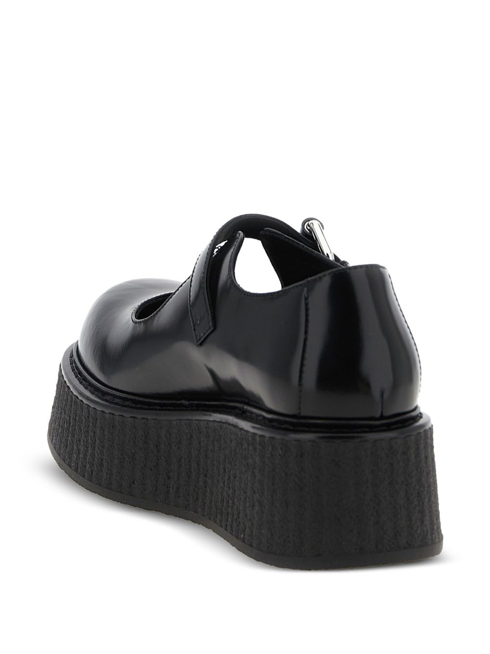 Olivia buckle-strap platform ballet flats - 3