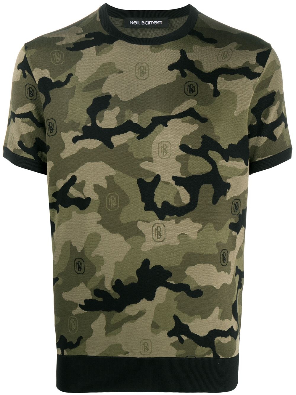 camouflage-pattern T-shirt - 1