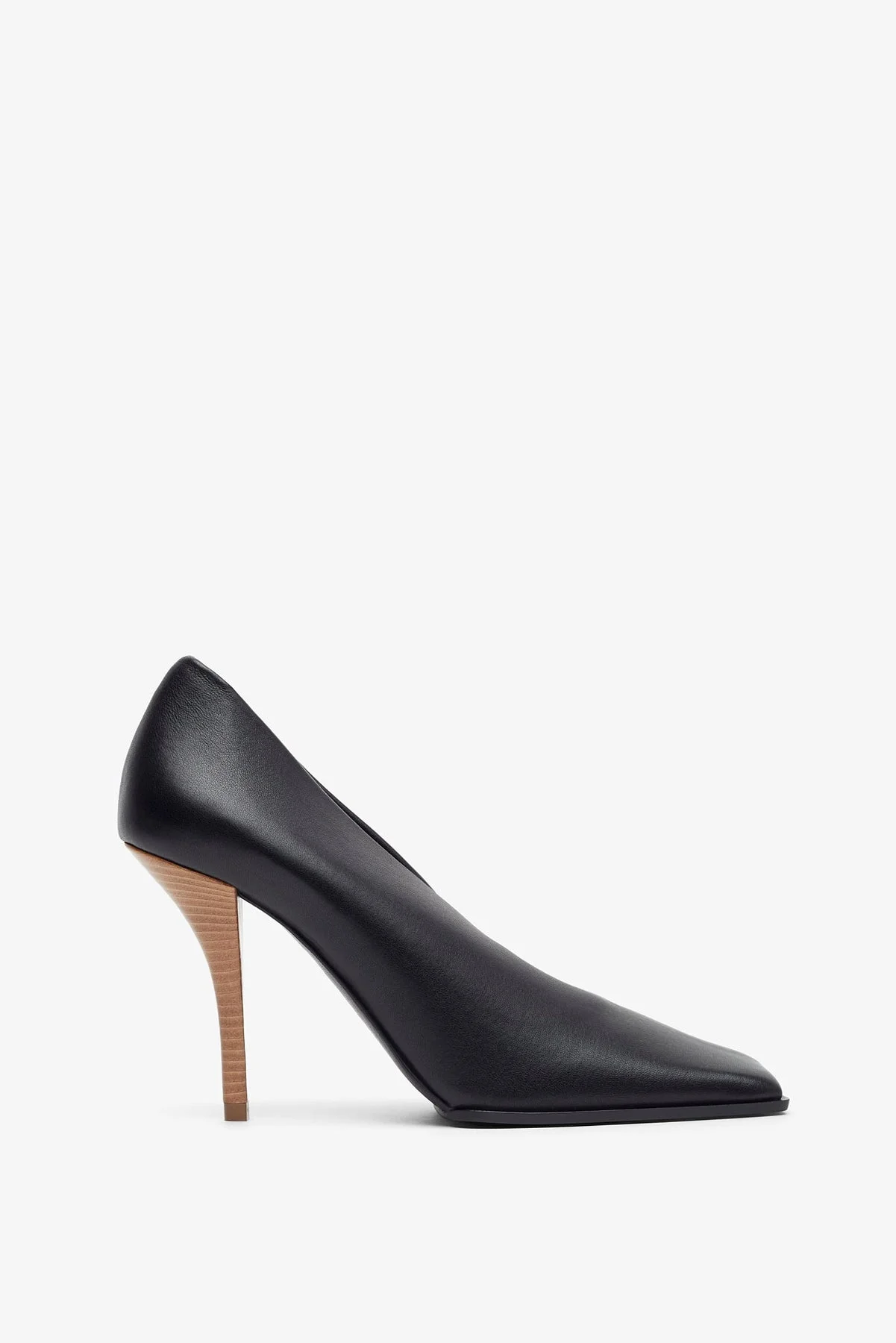 Black 90 leather pumps - 1