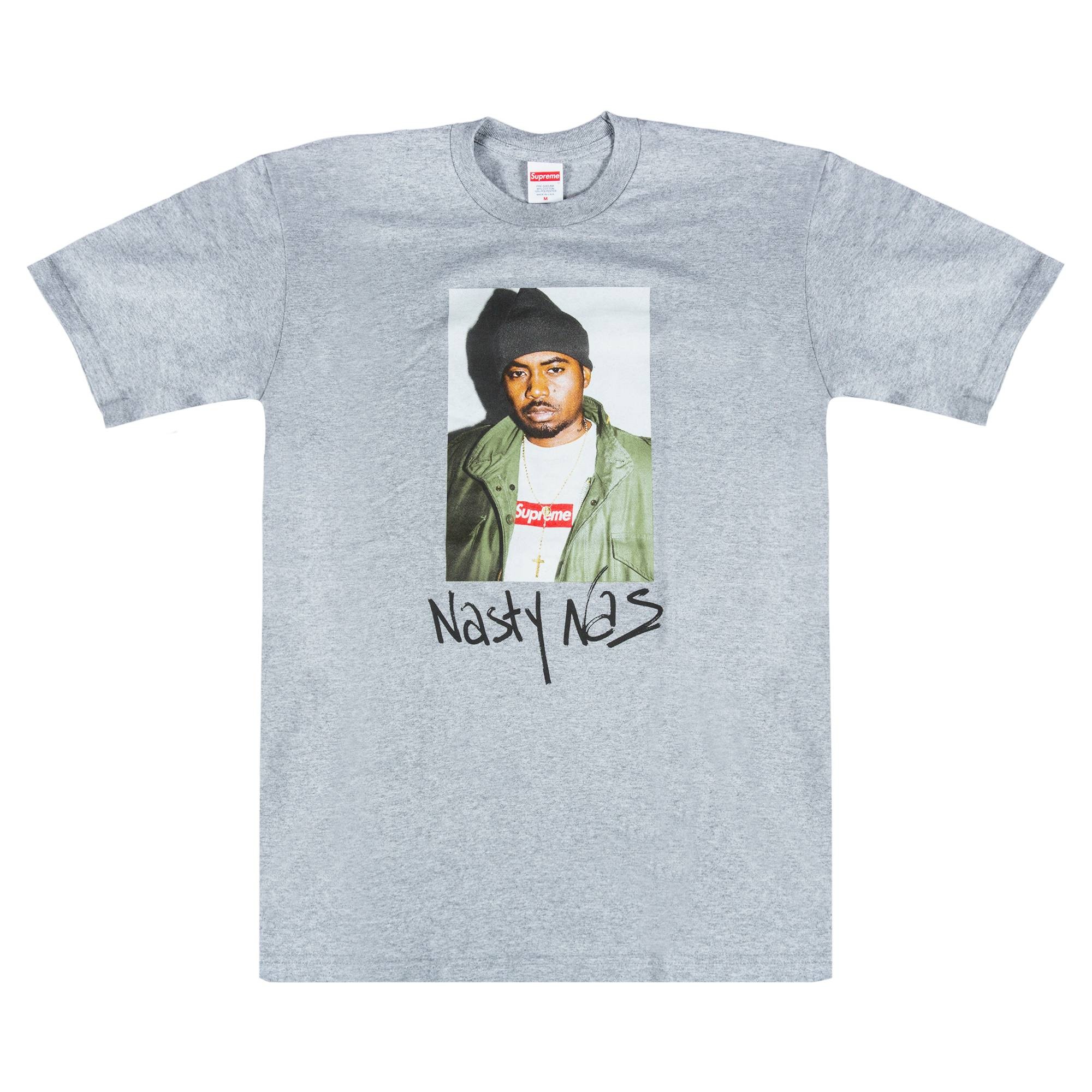 Supreme Nas T-Shirt 'Grey' - 1