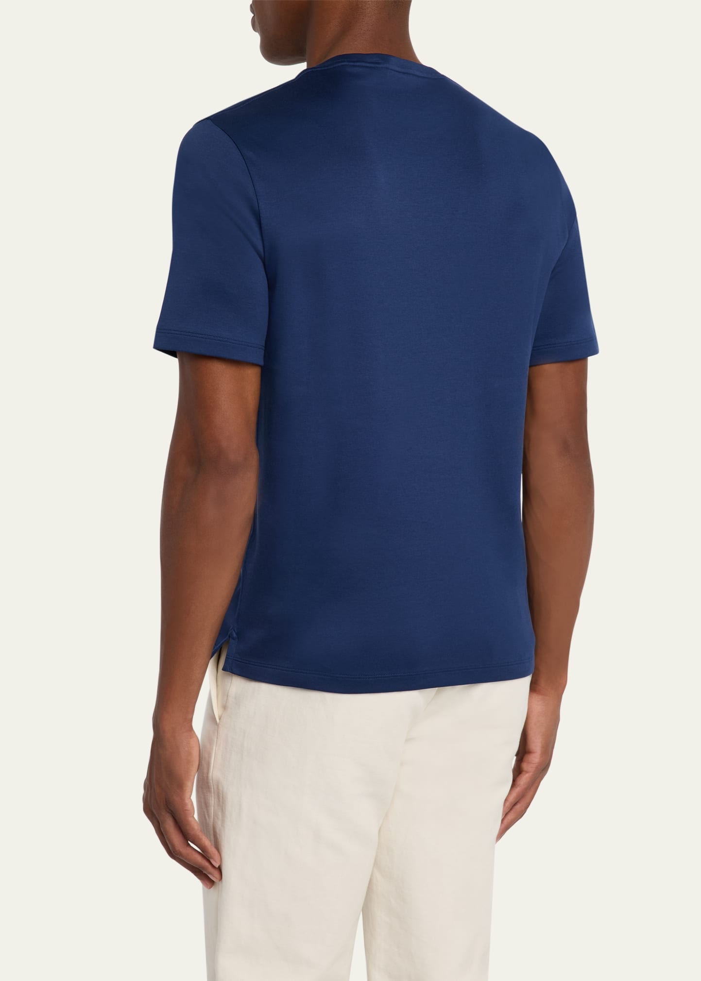 Men's Tremezzo Sea Island Cotton Crewneck T-Shirt - 3