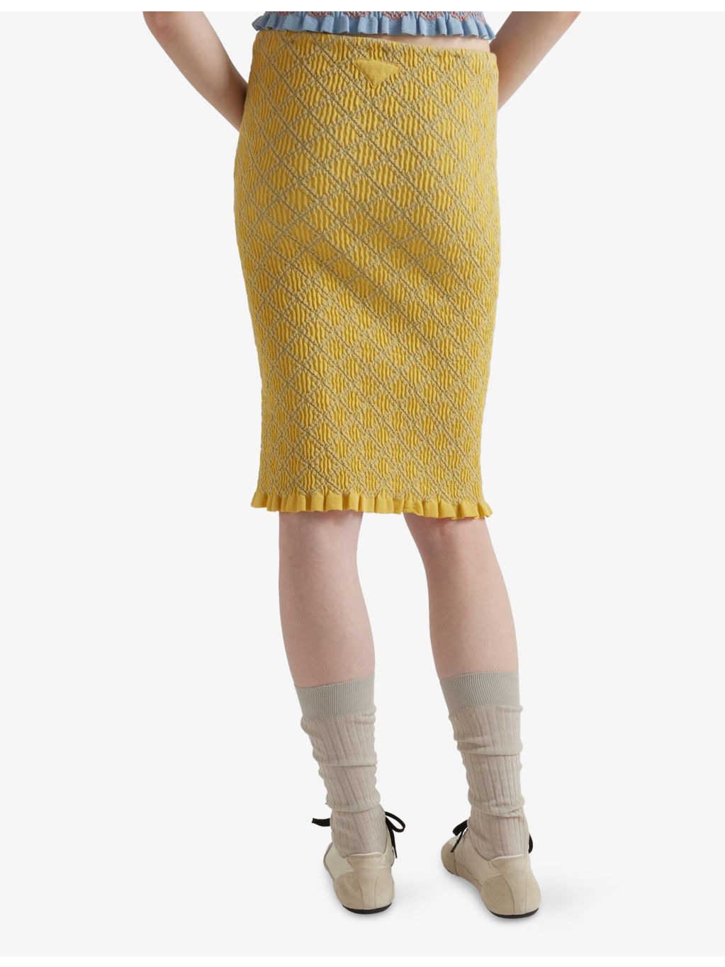 Jacquard-Knit Cotton-Blend Knee-Length  Skirt - 4