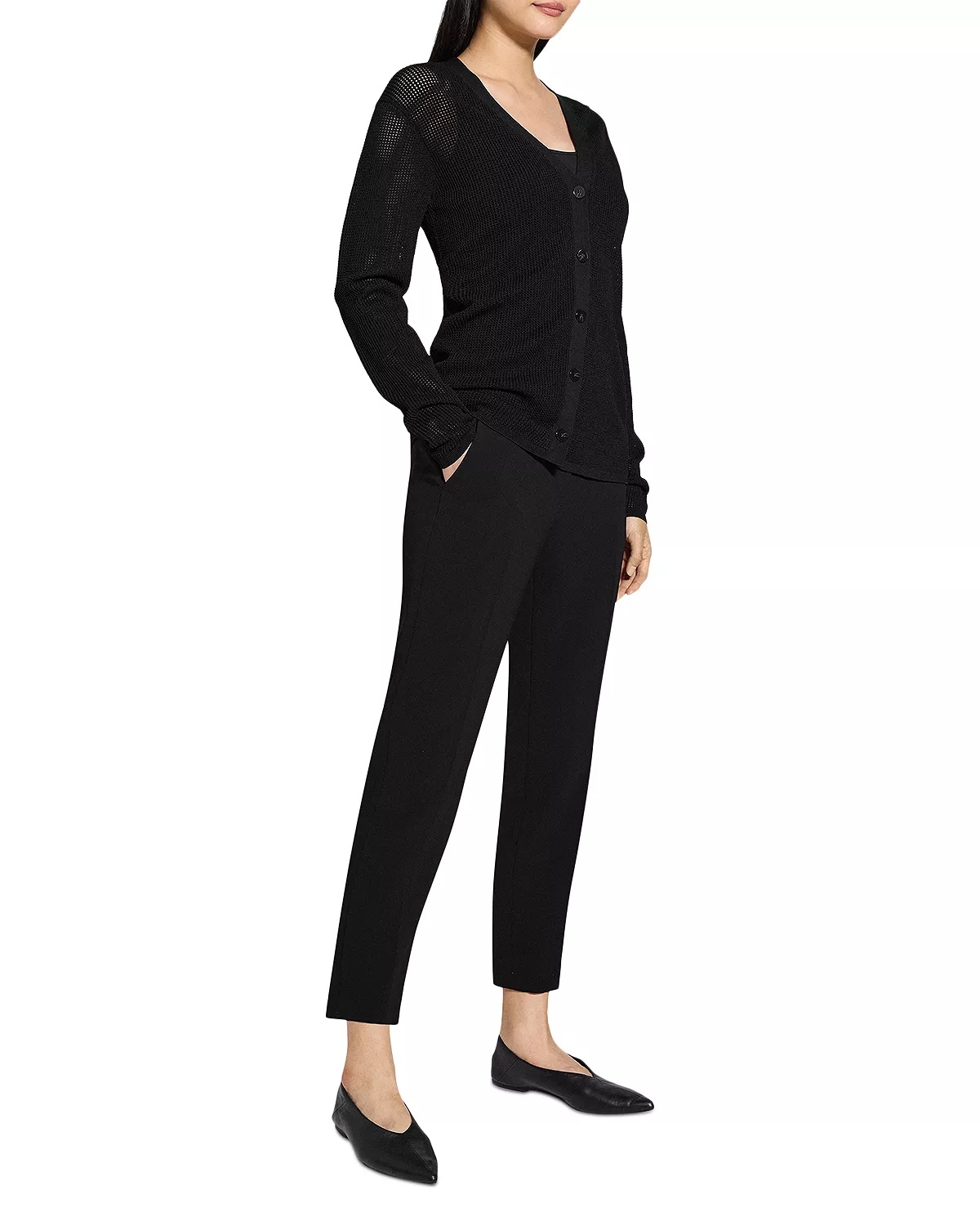 V Neck Cardigan Sweater - 5