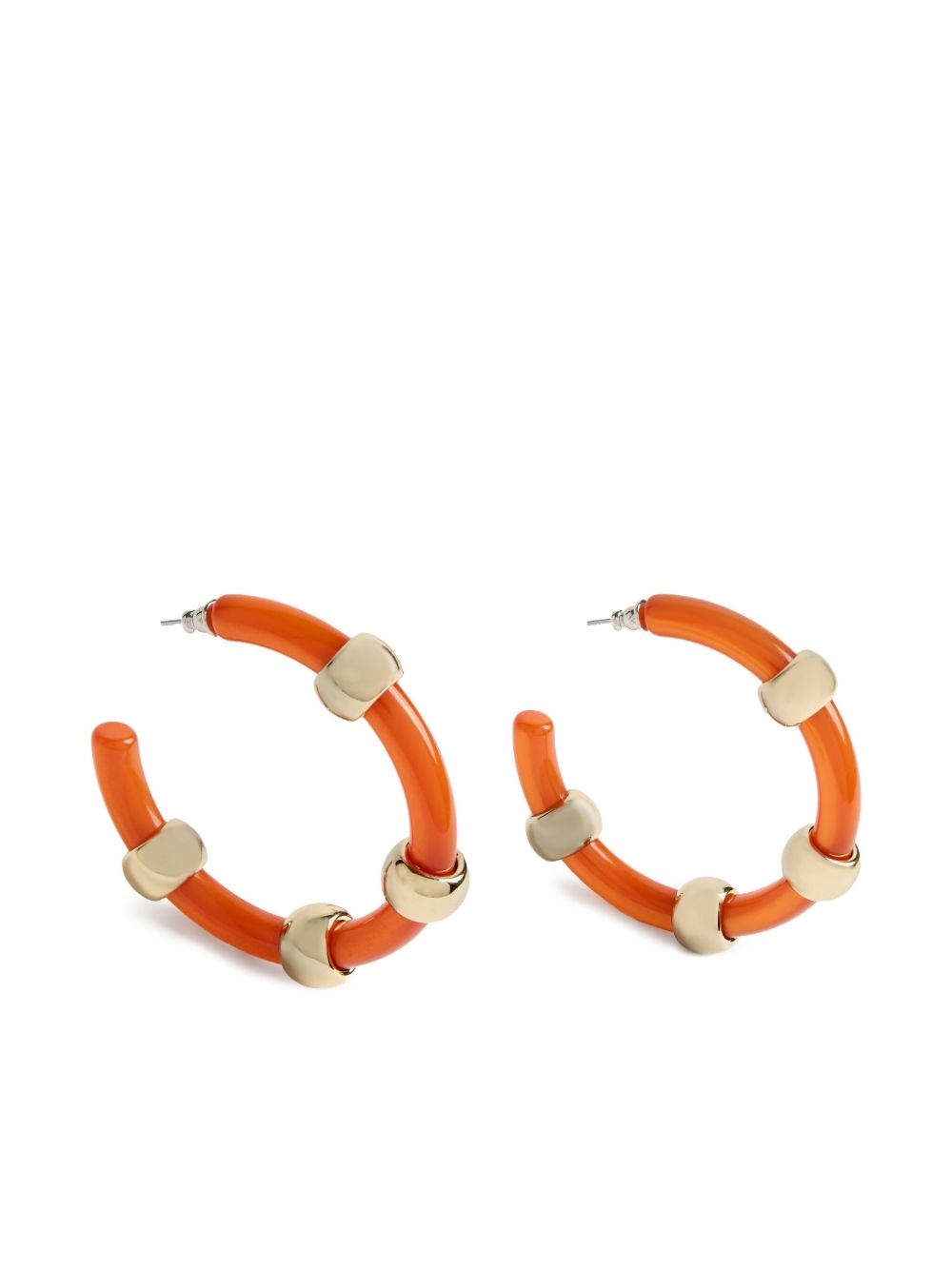 studded hoop earrings - 3