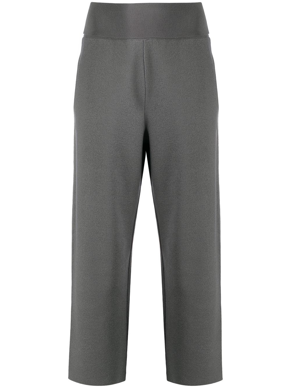 straight-leg wool cropped trousers - 1