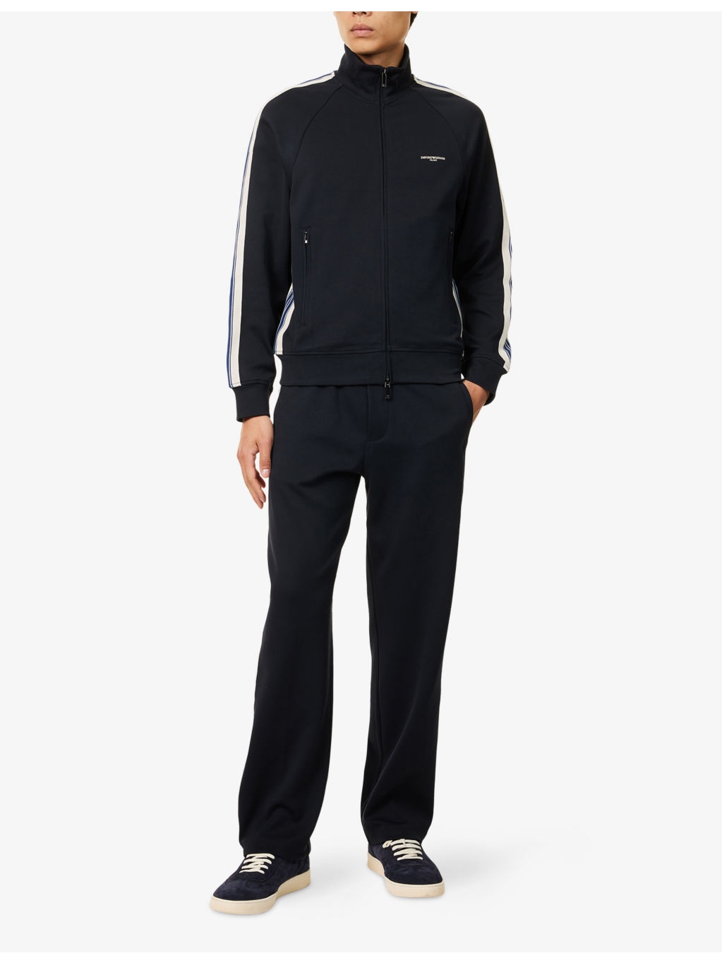 Striped Tape Relaxed-Fit Cotton Blend Trousers - 2