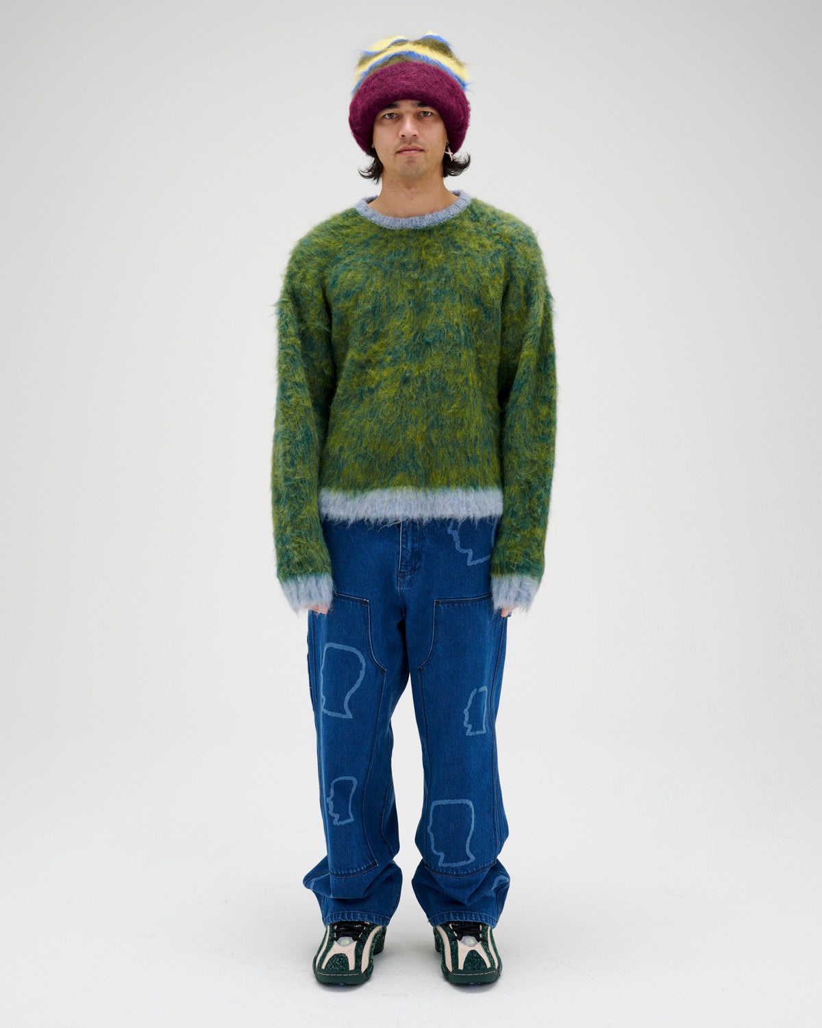 Marled Alpaca Crewneck Sweater - Mallard - 8