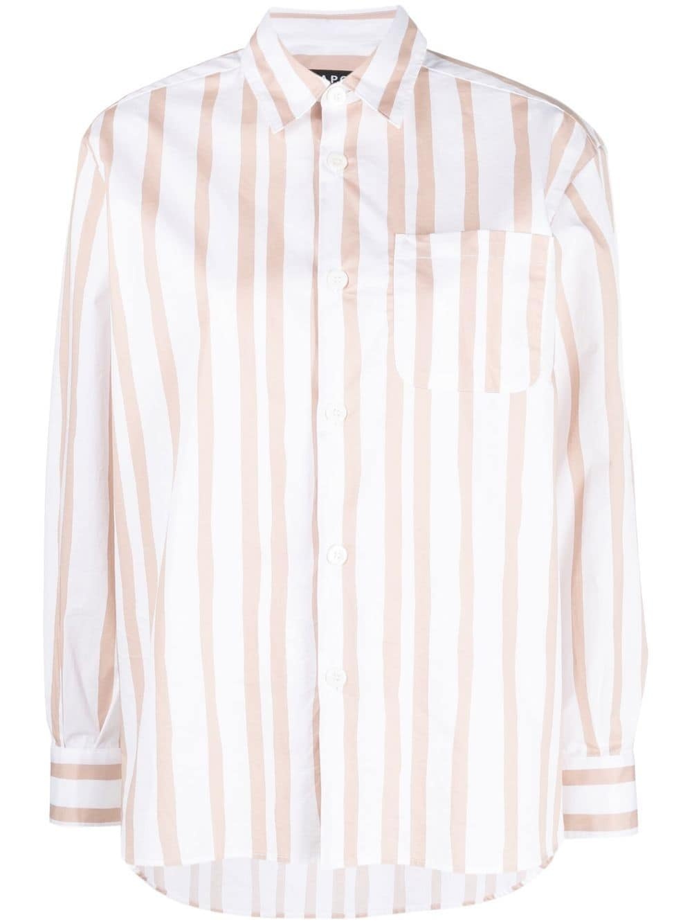 stripe cotton shirt - 1