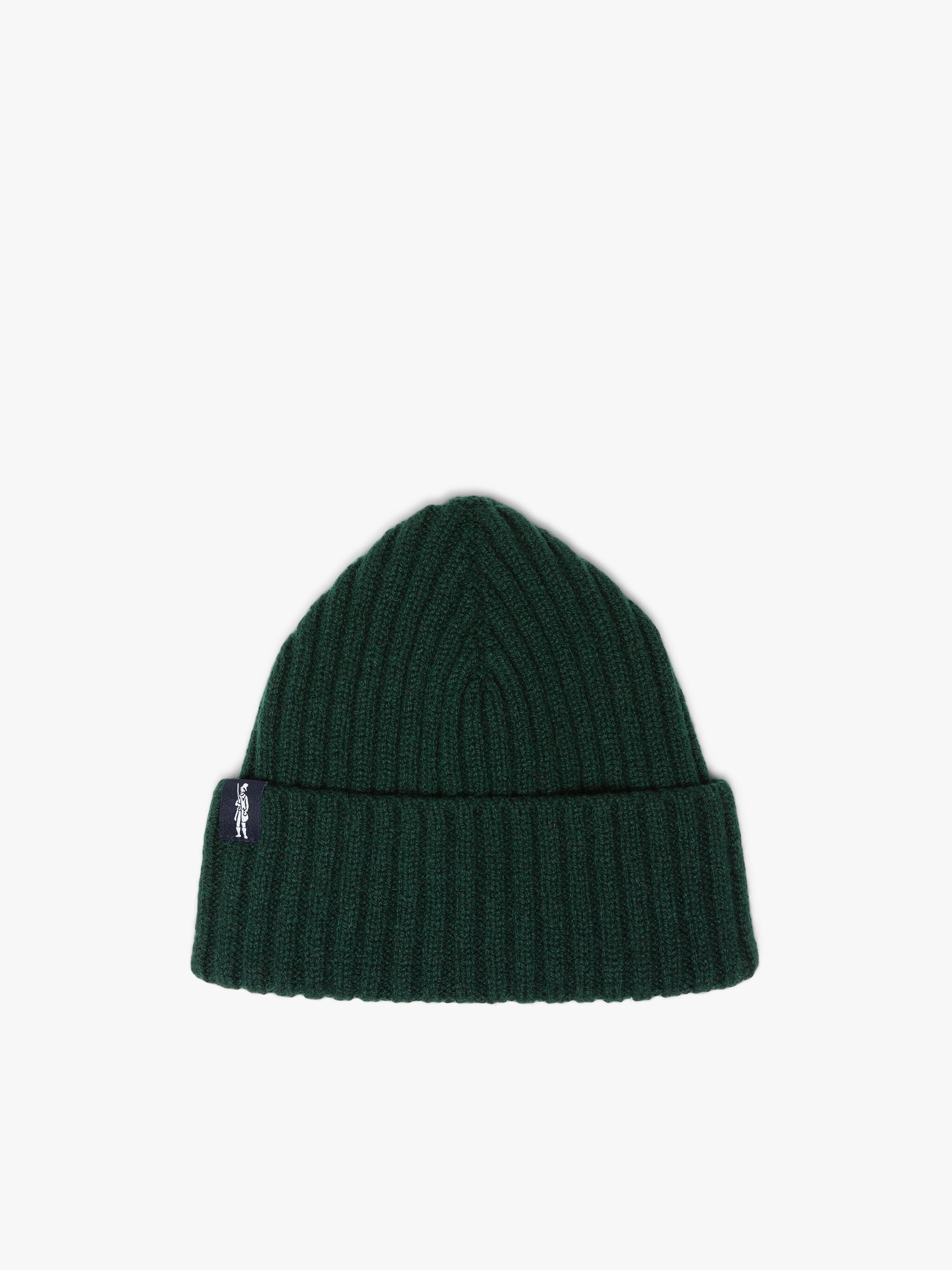 BILLIE TARTAN GREEN WOOL BENIE HAT - 1