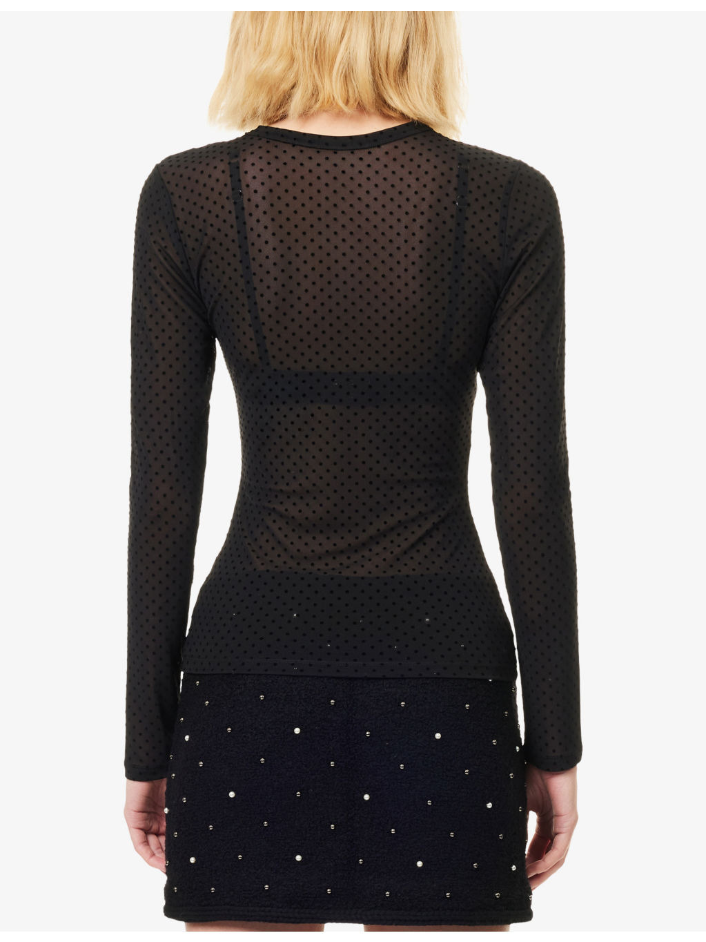 The Mesh Polka Dot Top - 4