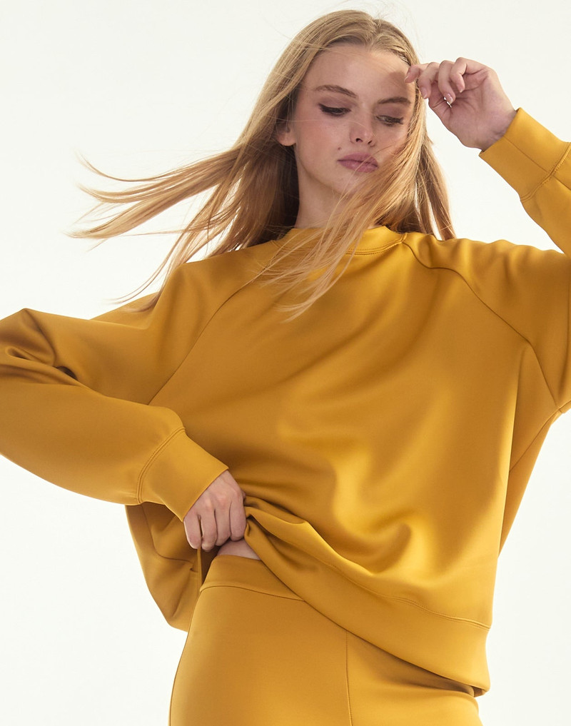 CYNTHIA ROWLEY Bonded Pullover Sweatshirt outlook