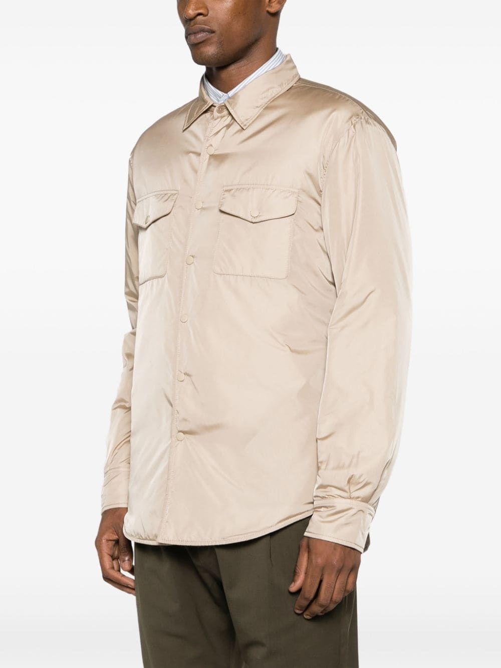 classic-collar press-stud fastening shirt - 3