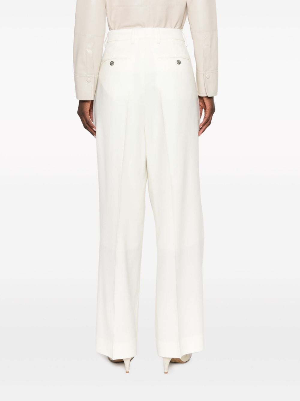 high-waisted flared trousers - 4