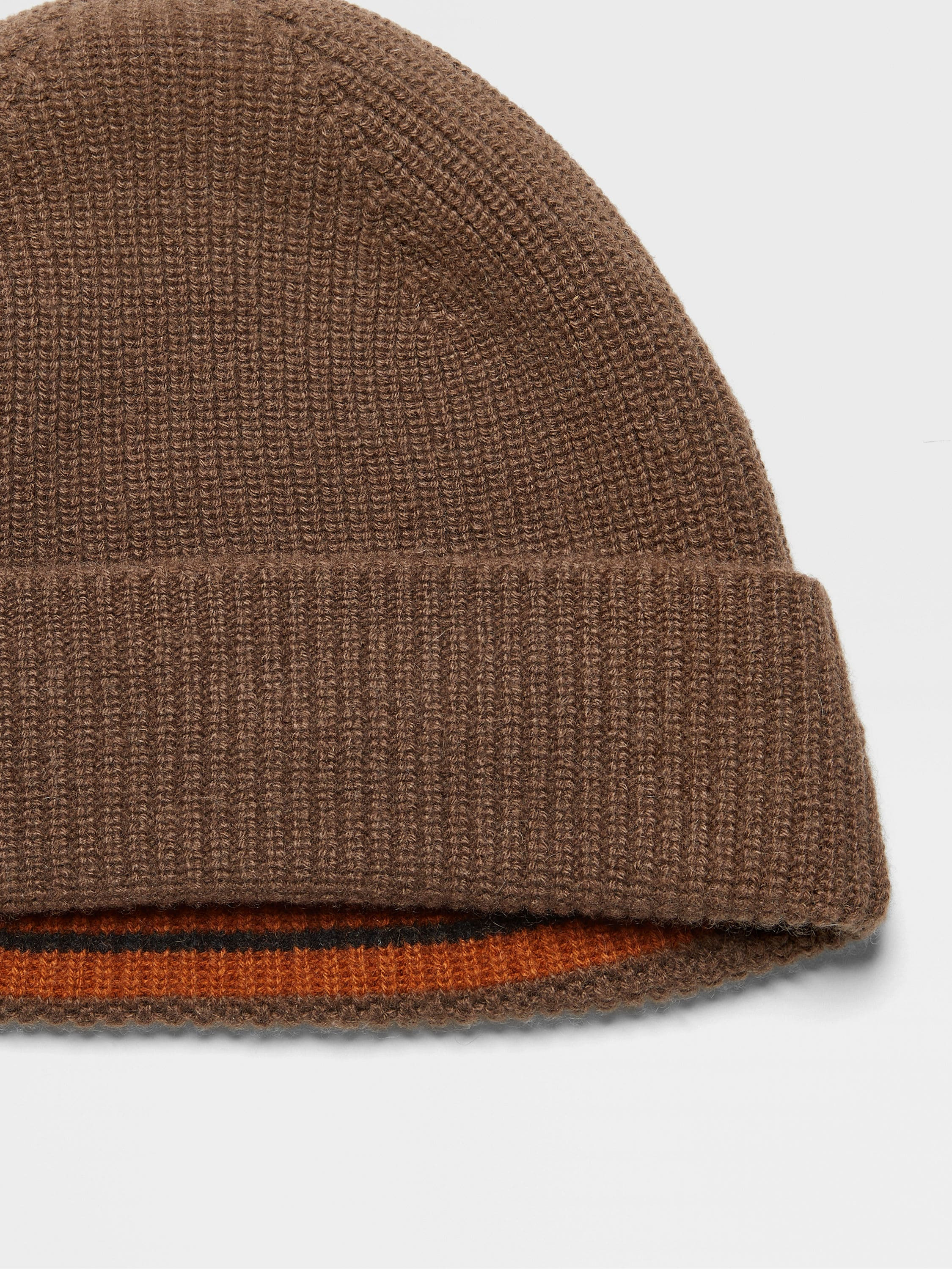 BROWN OASI CASHMERE BEANIE - 2