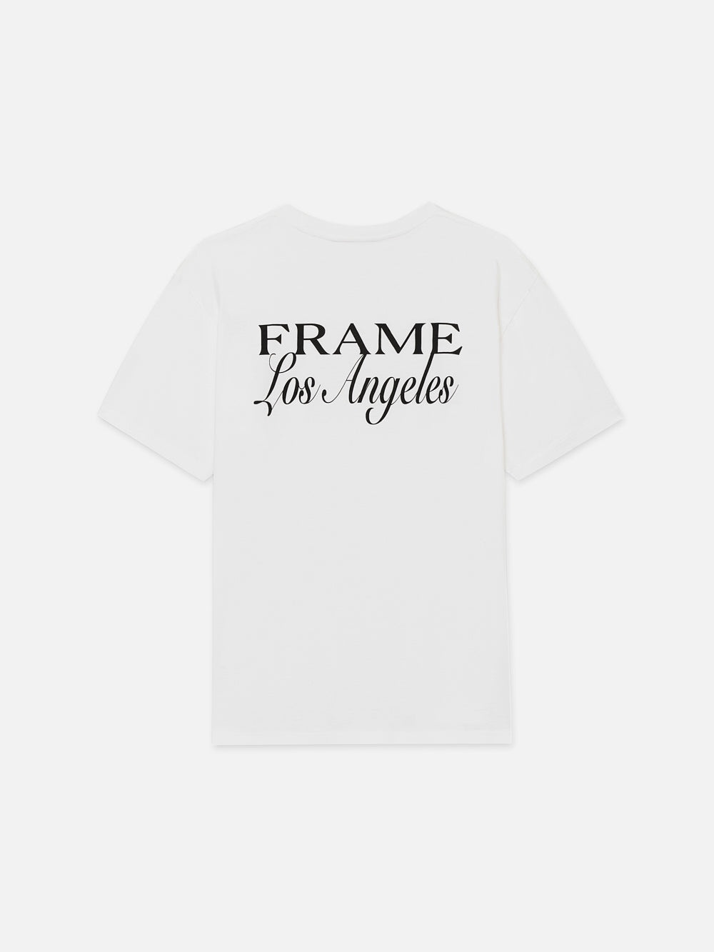 FRAME LA Double Logo Tee in White - 2