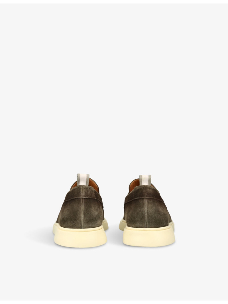 OFFICINE CREATIVE Bones slip-on suede penny loafers outlook