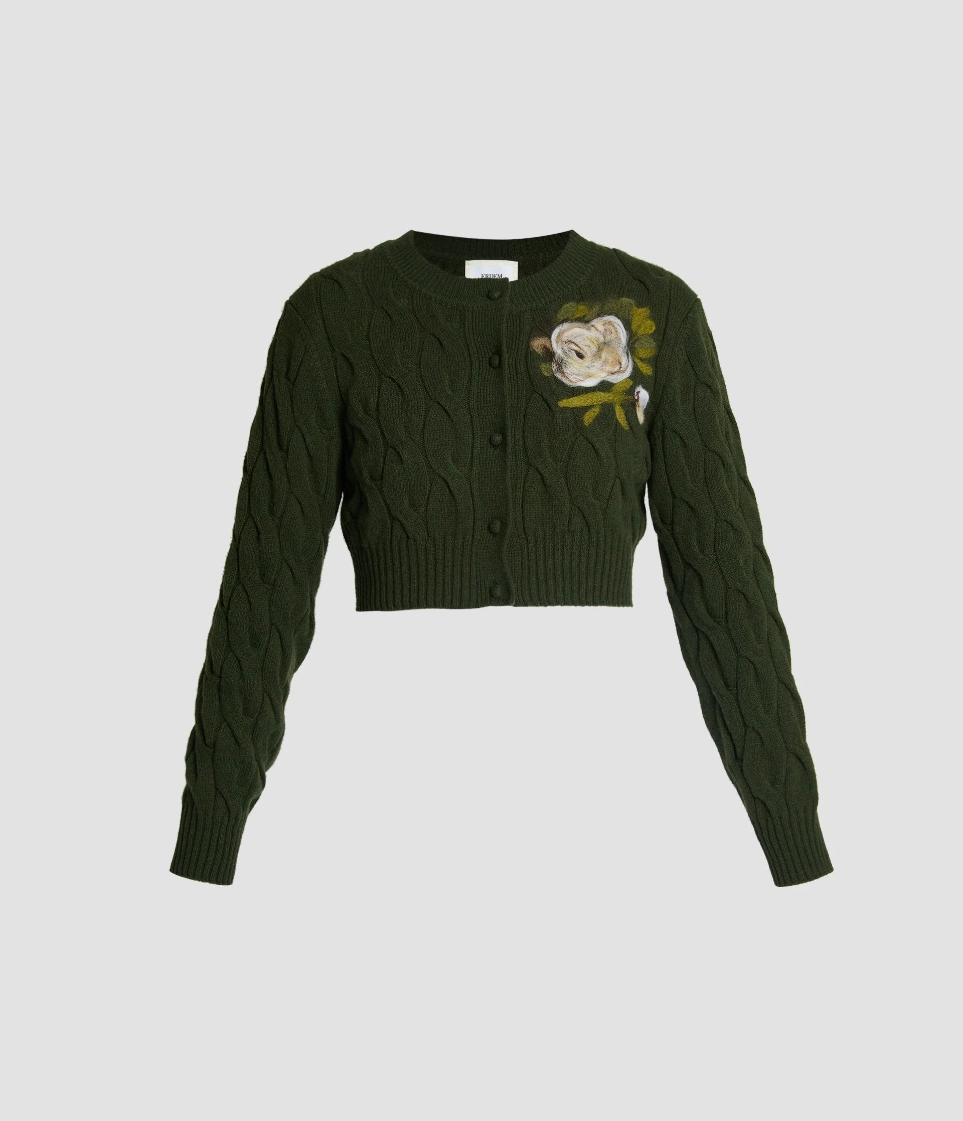 CREW NECK CARDIGAN - 1