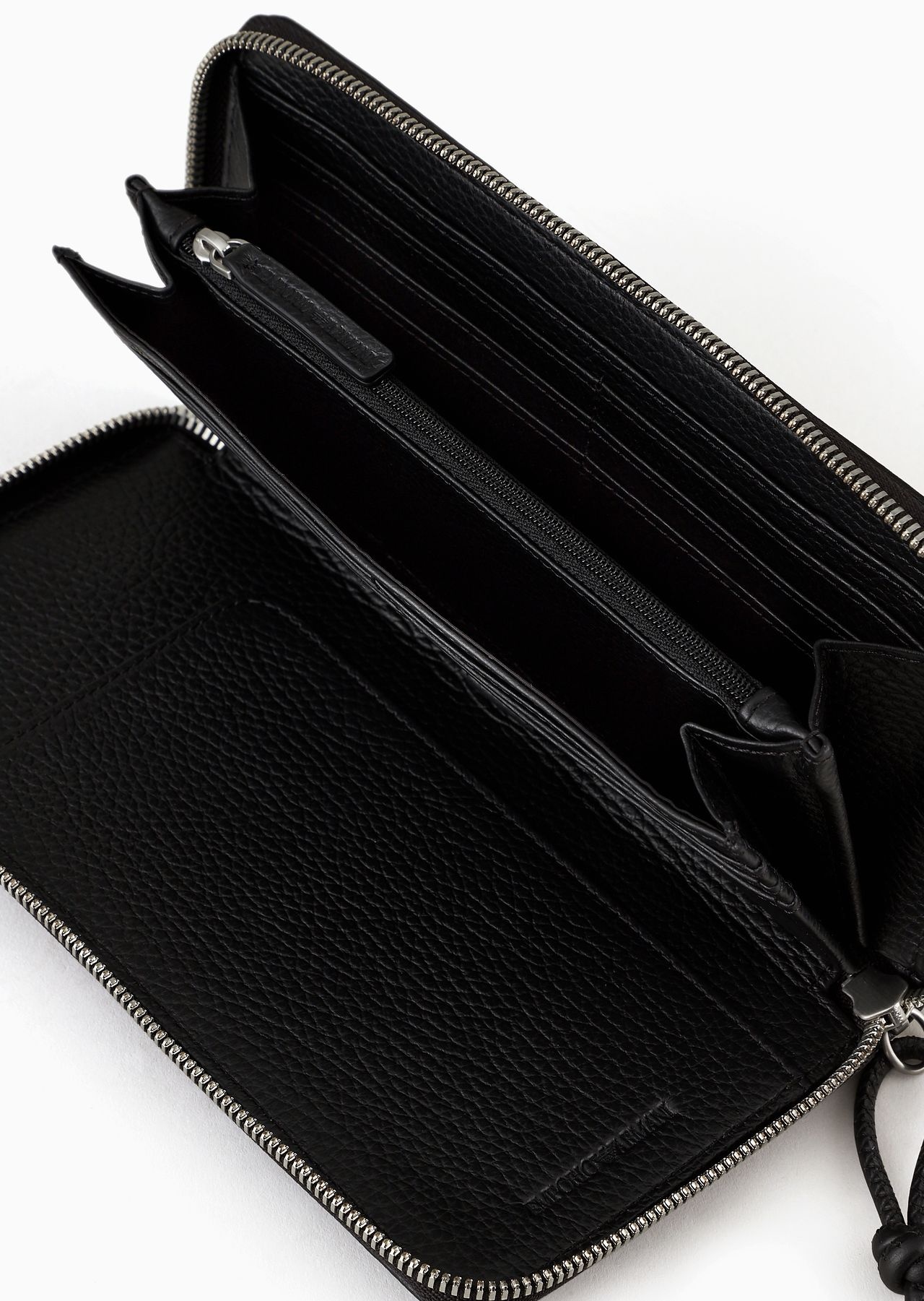 Tumbled leather wallet with wrap-around zip - 3