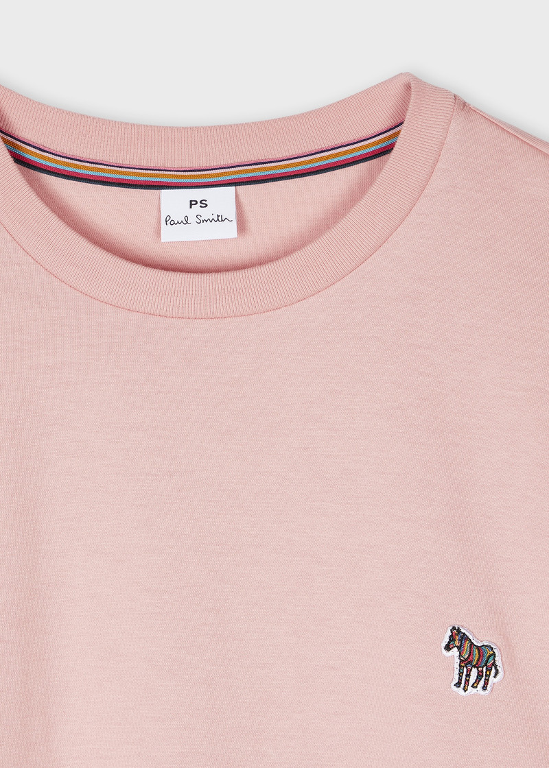 Paul Smith Women's Pink Cotton Zebra Logo Long-Sleeve T-Shirt outlook