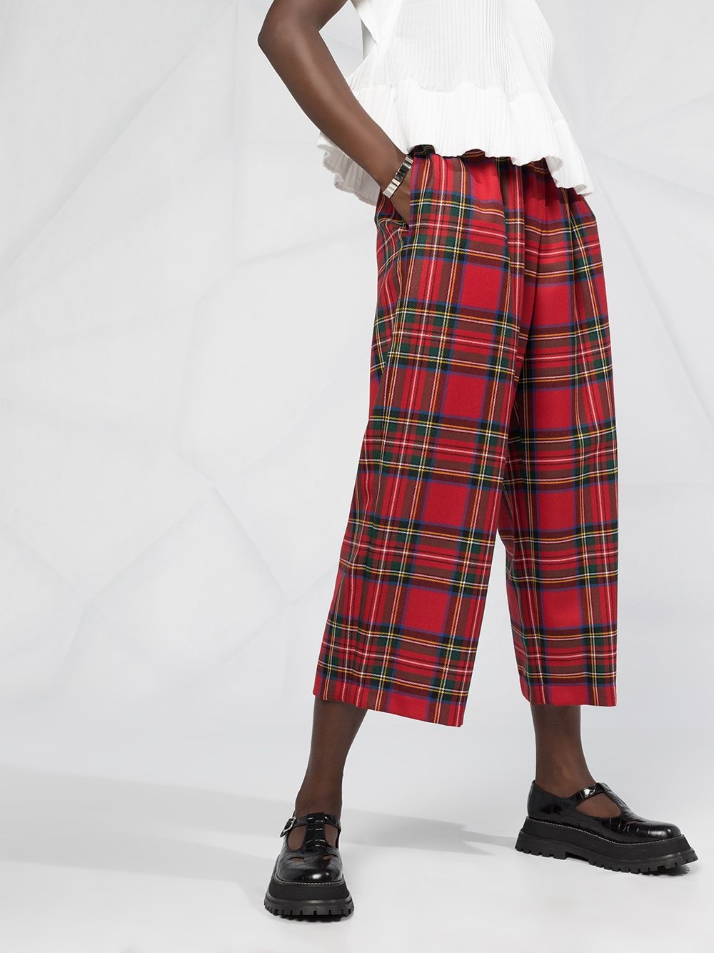 cropped tartan trousers - 5