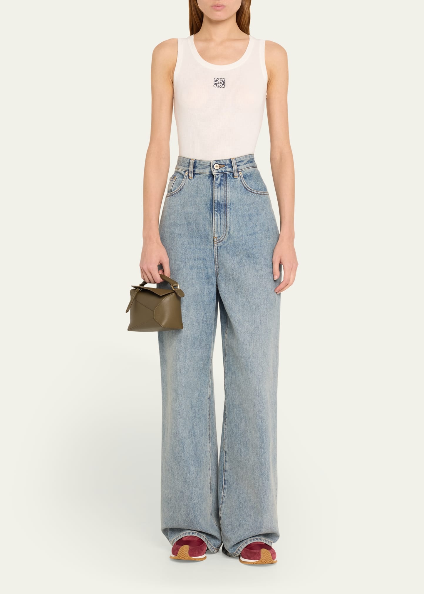 x Paula’s Ibiza Puzzle Edge Mini Top-Handle Bag in Leather - 6