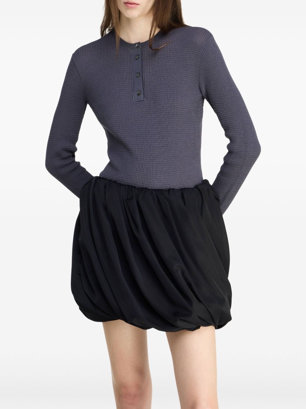 rolled-hem mini skirt - 4