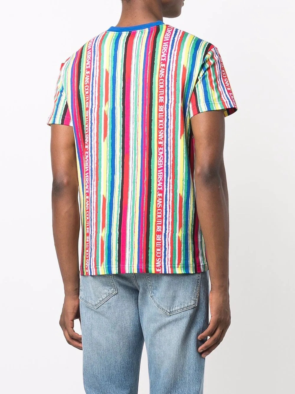 Pride striped logo-print T-shirt - 4