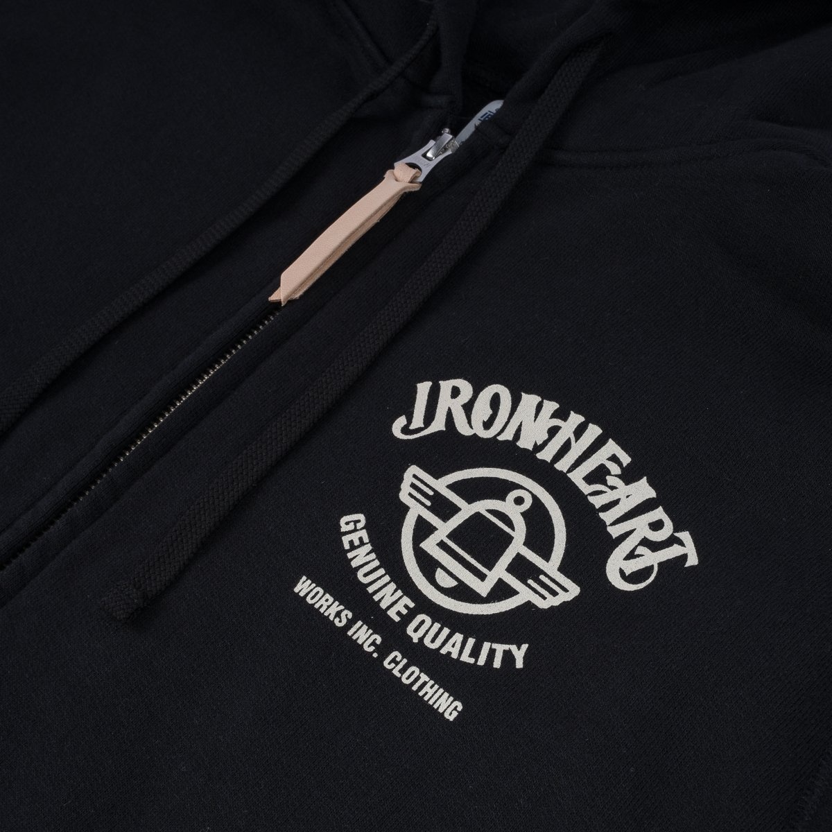IHSW-72-BLK 14oz Ultra Heavyweight Loopwheel Printed Hooded Sweat – Black - 12
