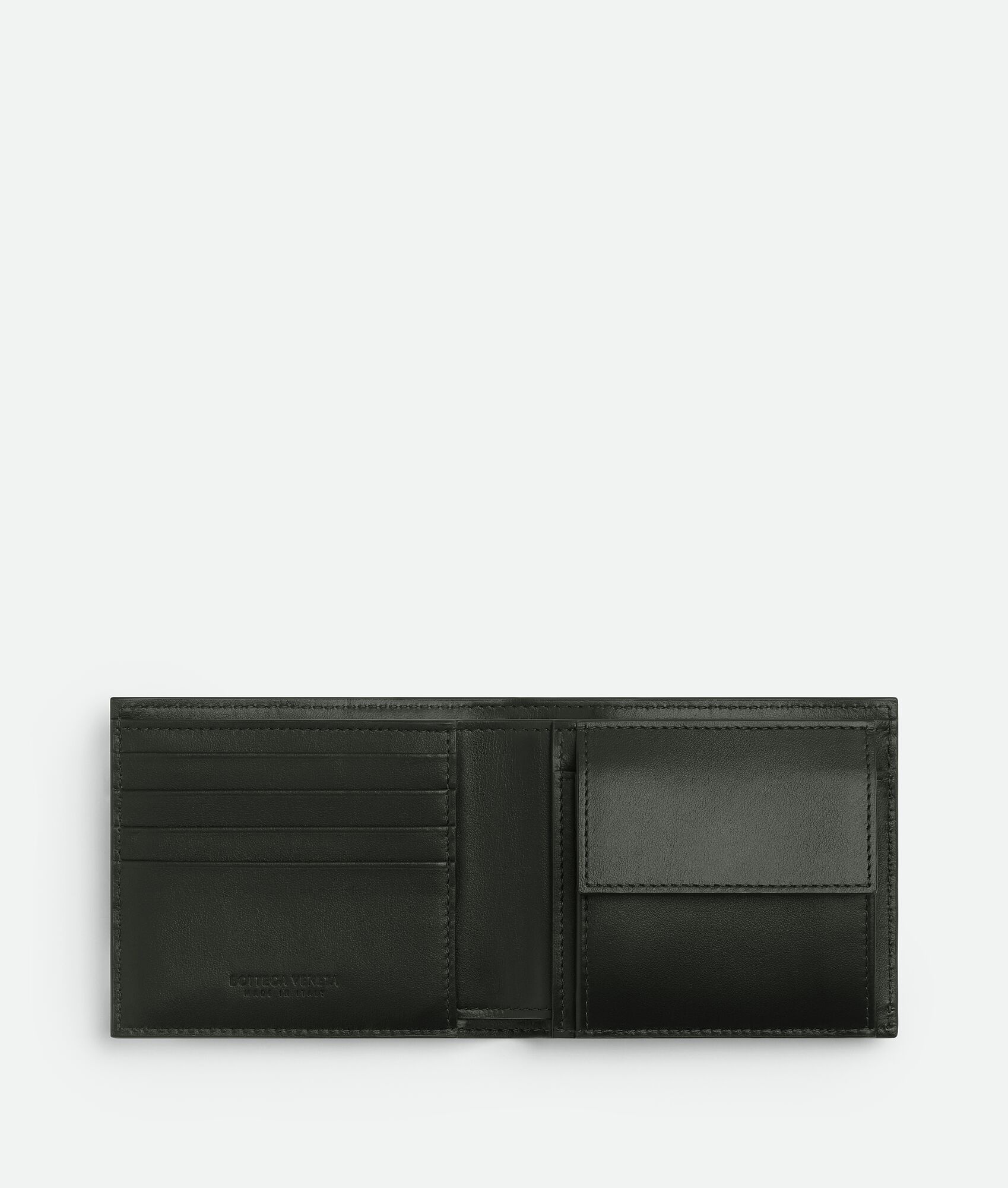 Intrecciato Diagonal Bi-Fold Wallet With Coin Purse - 2