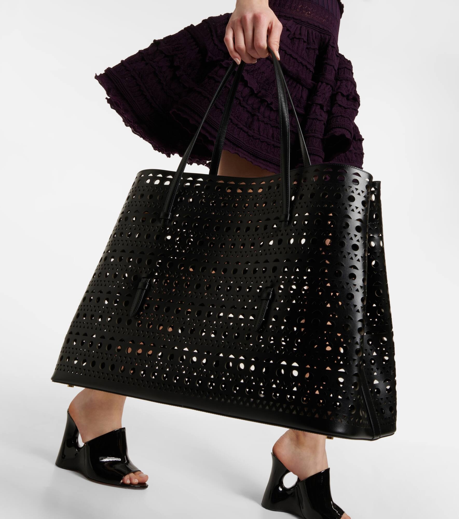 Mina 50 Large leather tote bag - 2