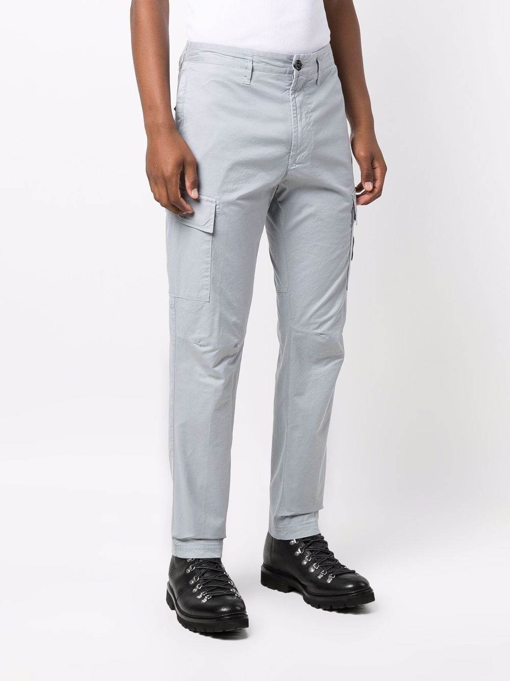 logo patch cargo trousers - 3