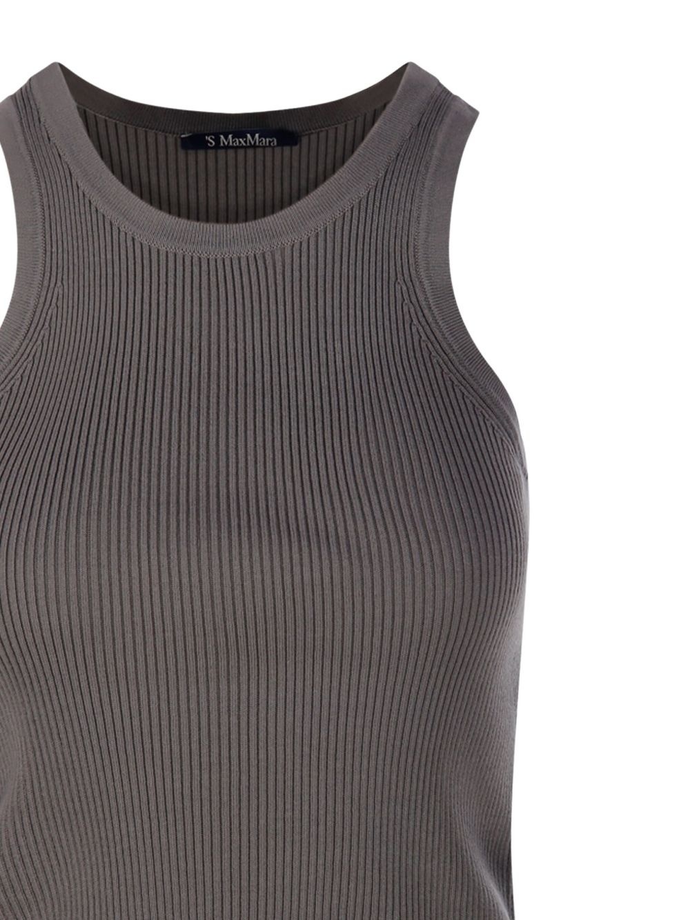 ribbed sleeveless top - 4