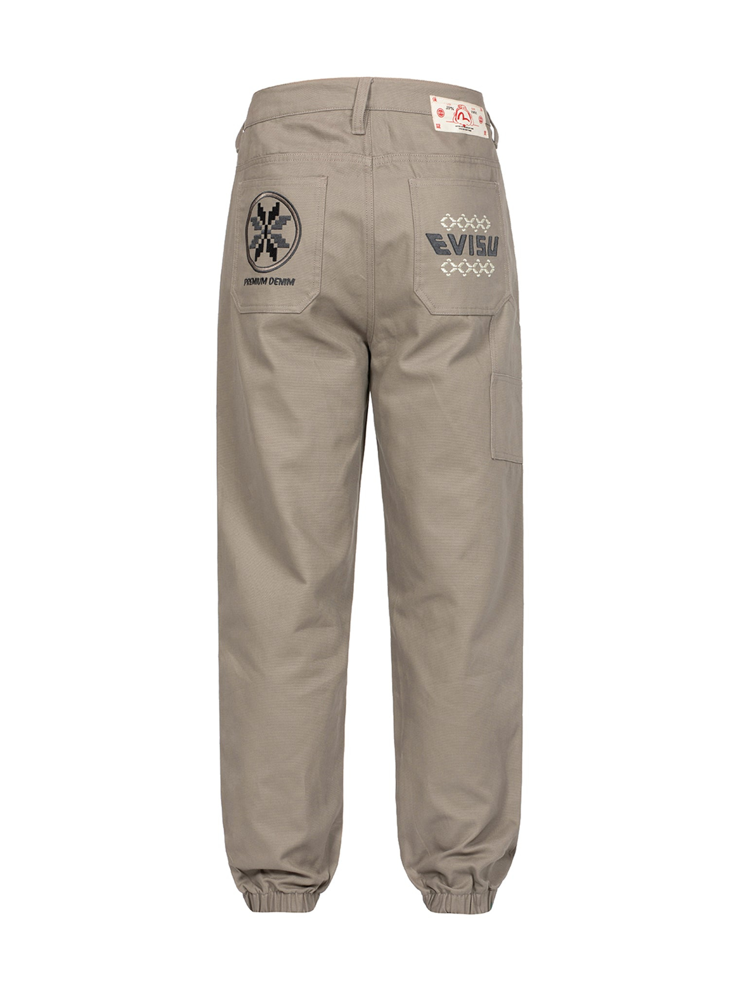 KAMON AND LOGO EMBROIDERY WOVEN JOGGER PANTS - 12