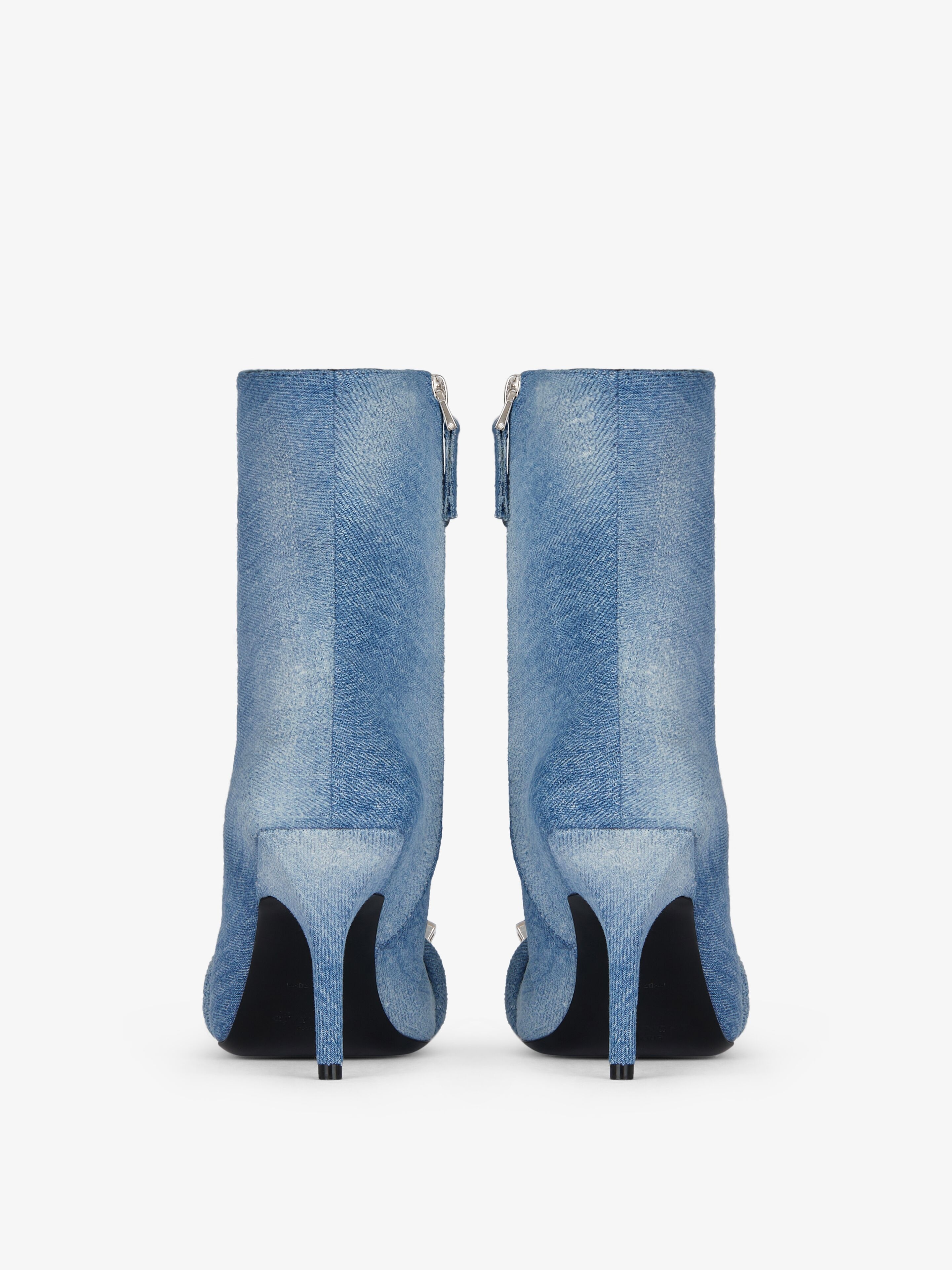 G WOVEN ANKLE BOOTS IN WASHED DENIM - 5