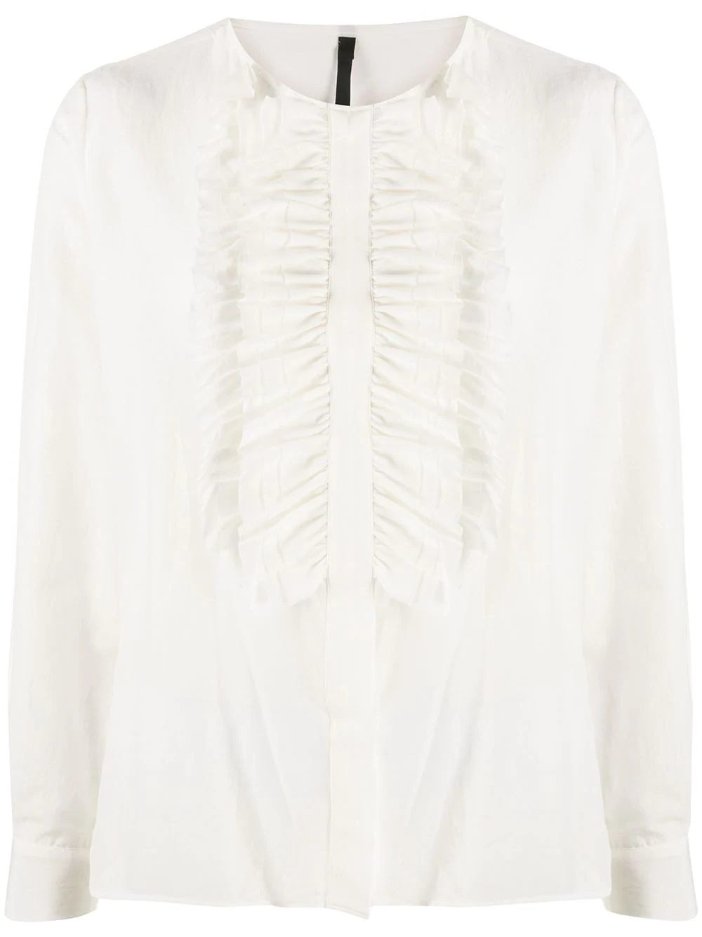 ruffle long-sleeve blouse - 1