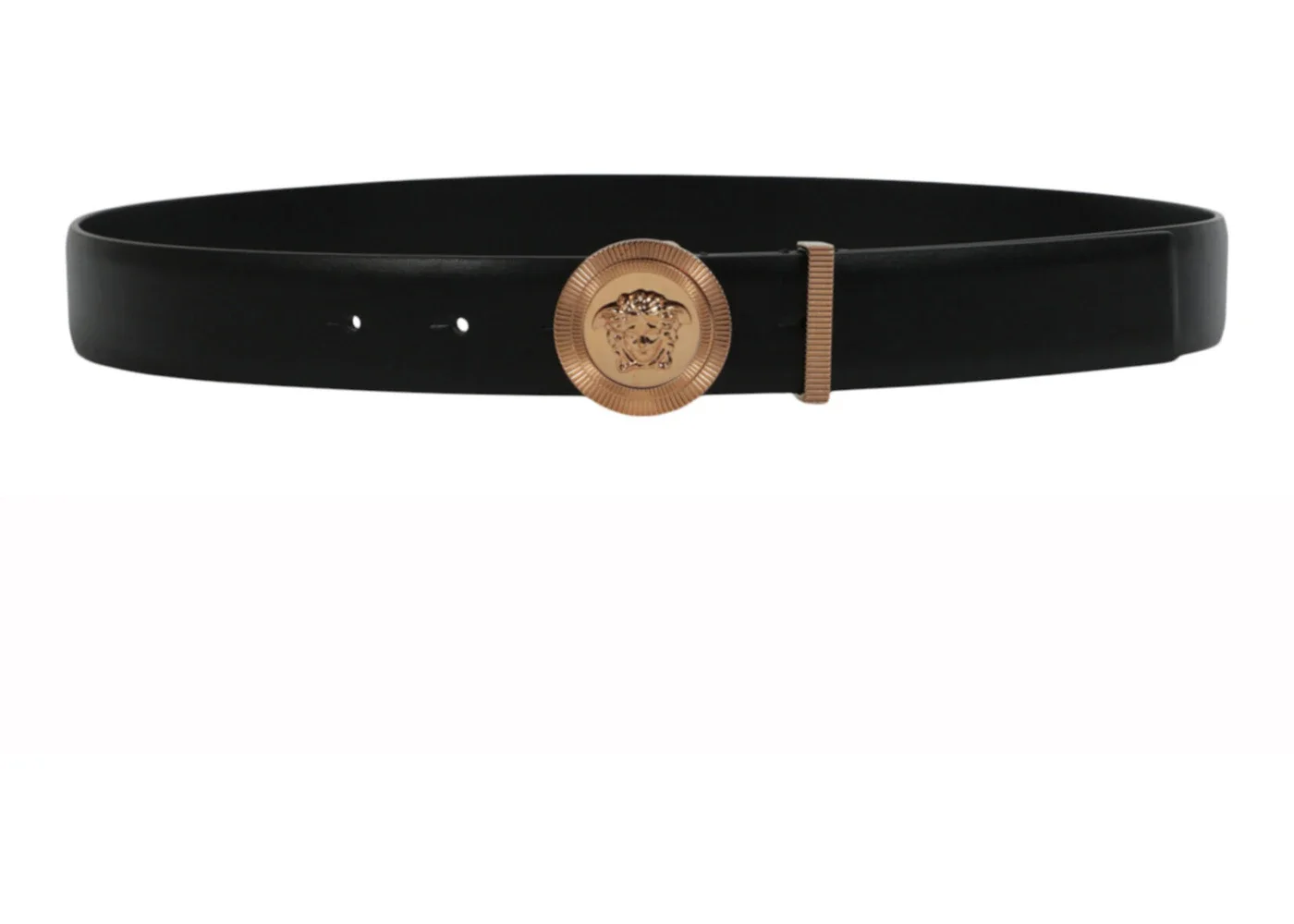 Versace Medusa Biggie Leather Belt Black/Gold - 1