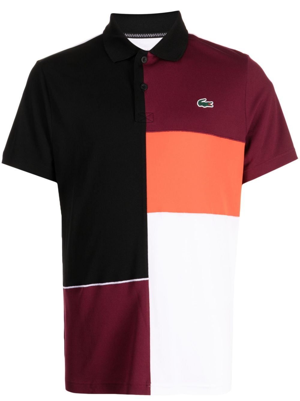 logo-appliquÃ© colour-block polo shirt - 1