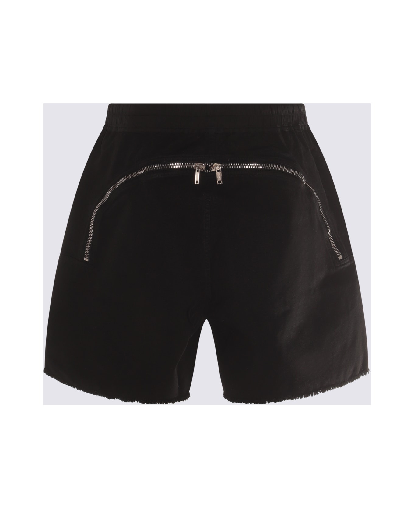 Black Cotton Shorts - 2