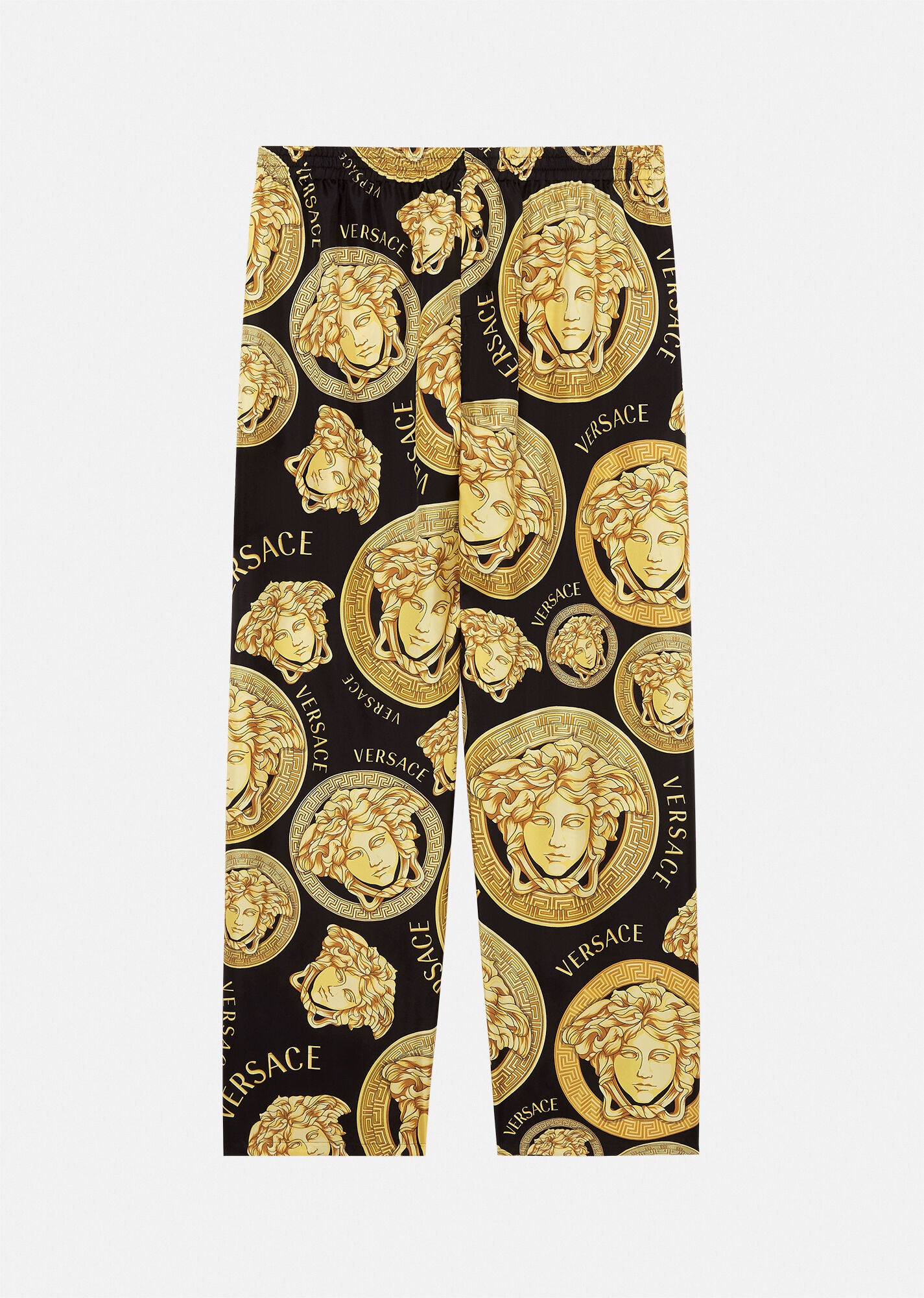 Medusa Amplified Print Silk Pajama Pants - 1