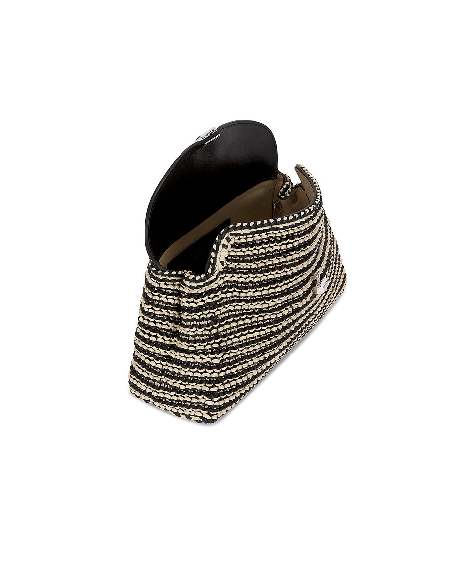 T-Lock Woven Leather Clutch - 4