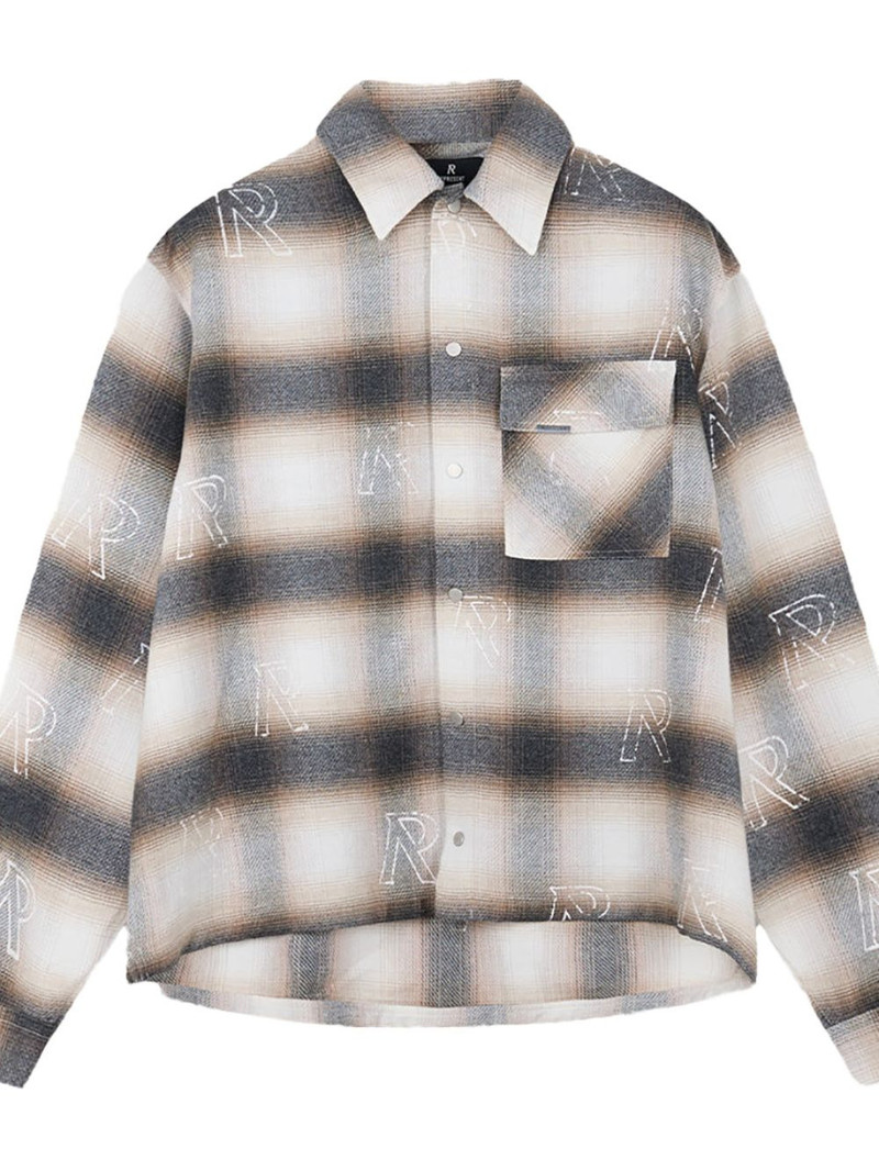 REPRESENT Latte initial flannel shirt outlook