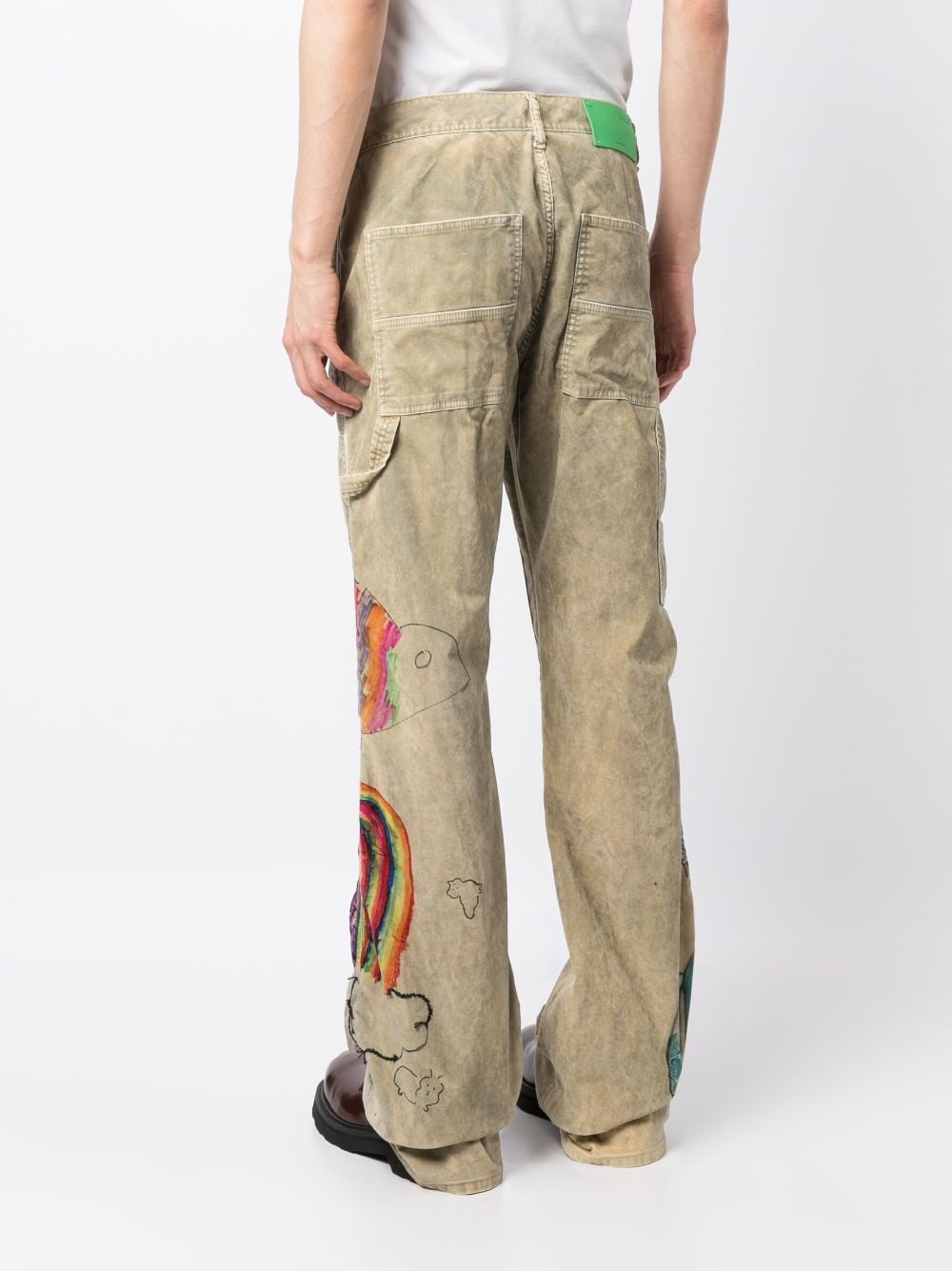 Cartoon flared carpenter pants - 4