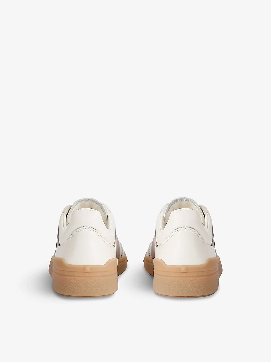 Upvillage logo-panel leather low-top trainers - 4